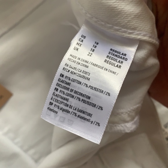 New American Eagle Low Rise Gleam White Stretch Jeggings - Picture 9 of 11